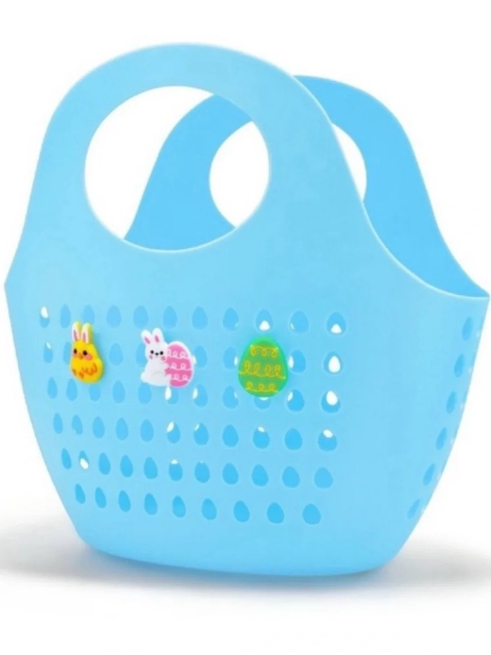 New! Target Set of 2 Bullseye Pink & Blue Tote Baskets with Three Themed Charms